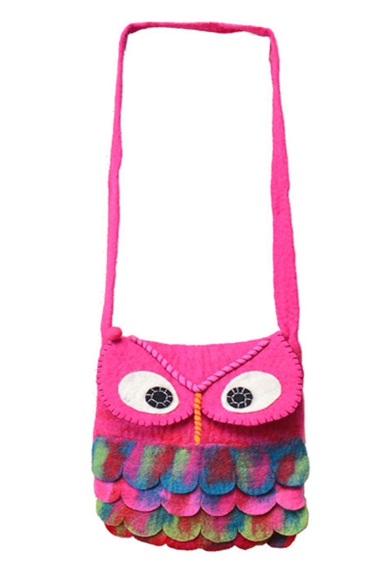 Owl Felt Bag (Pink)