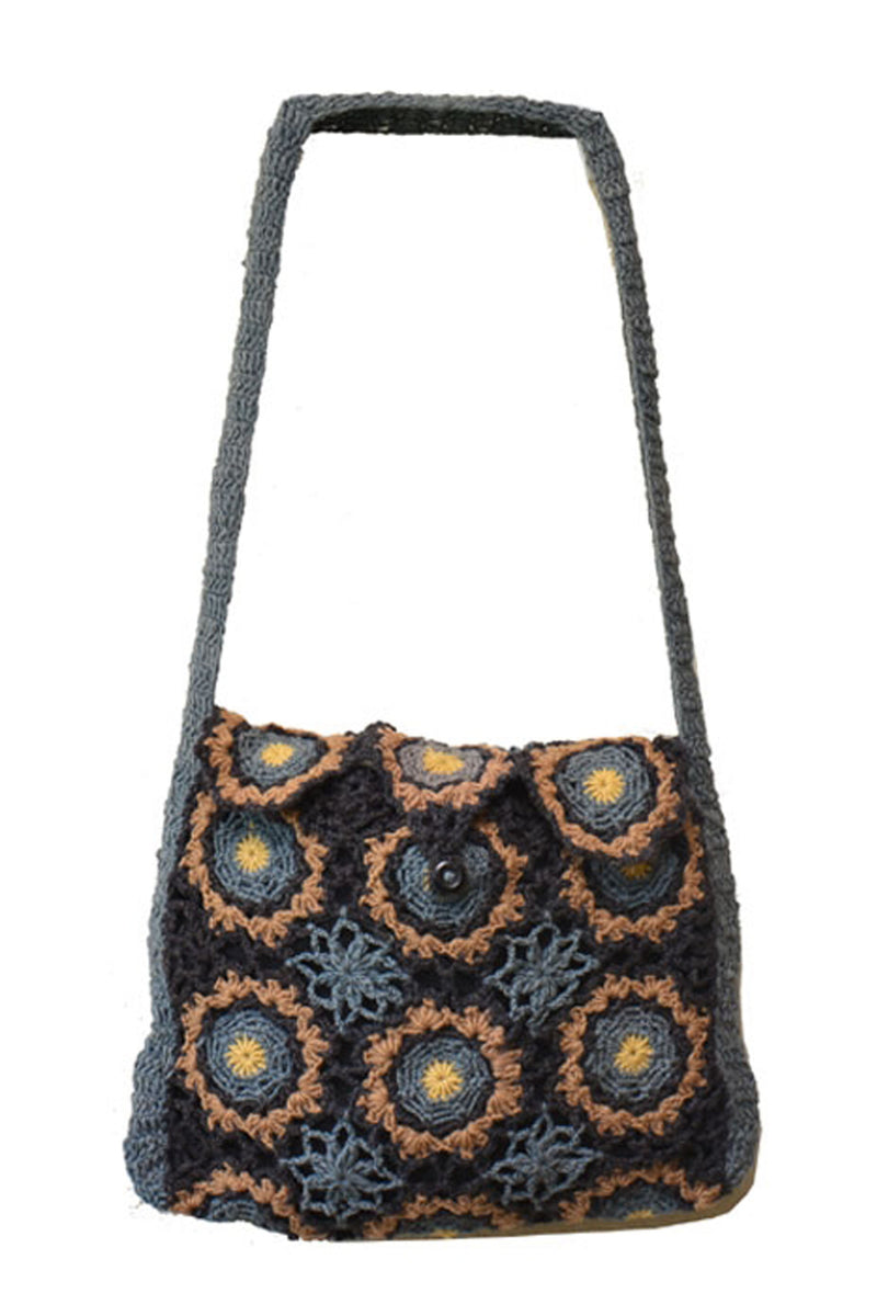 Wool Knitted/Crochet Messenger Bag