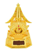 5.5” Golden Stupa/ Chorten Prayer Wheel