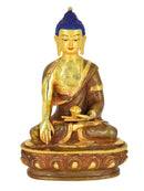 8" Gold Plated Shakyamuni Buddha Statue