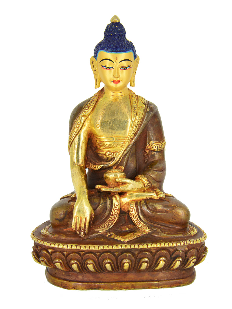 6" Gold Plated Shakyamuni Buddha Statue