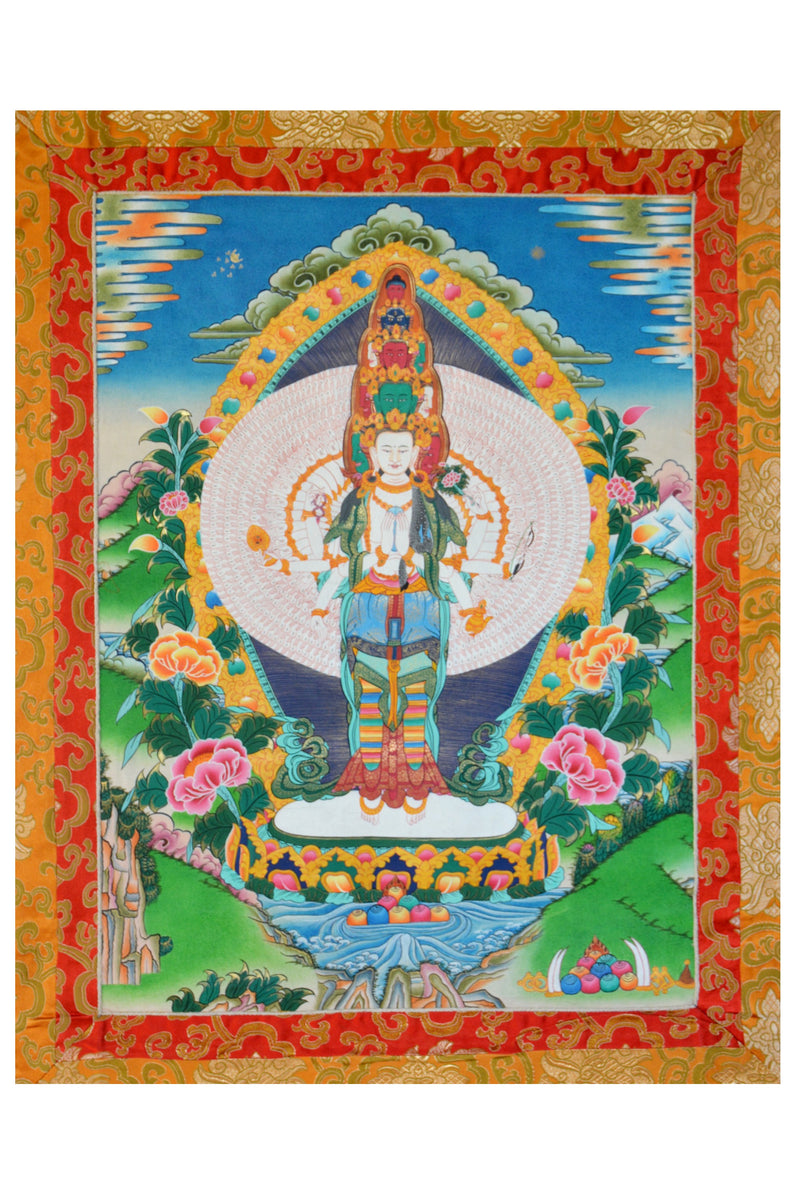 Hand Painted Avalokiteshvara Thangka