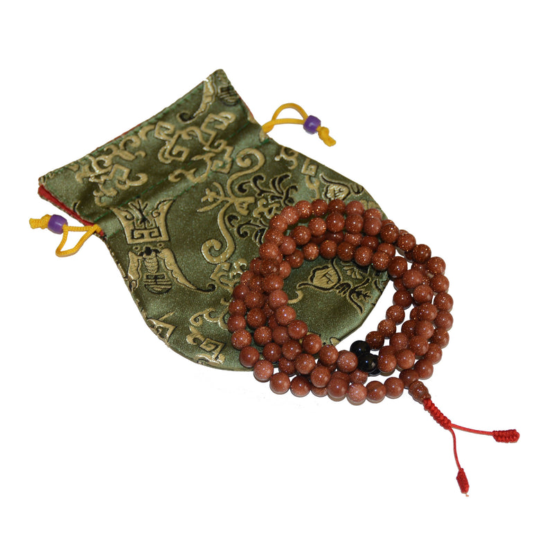 8mm GoldStone 108 Beads Mala (Necklace)