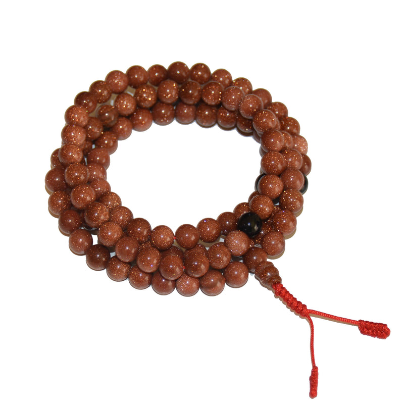 8mm GoldStone 108 Beads Mala (Necklace)