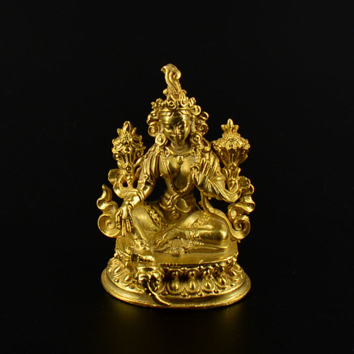 2.5" Gold Plated Tara Statue