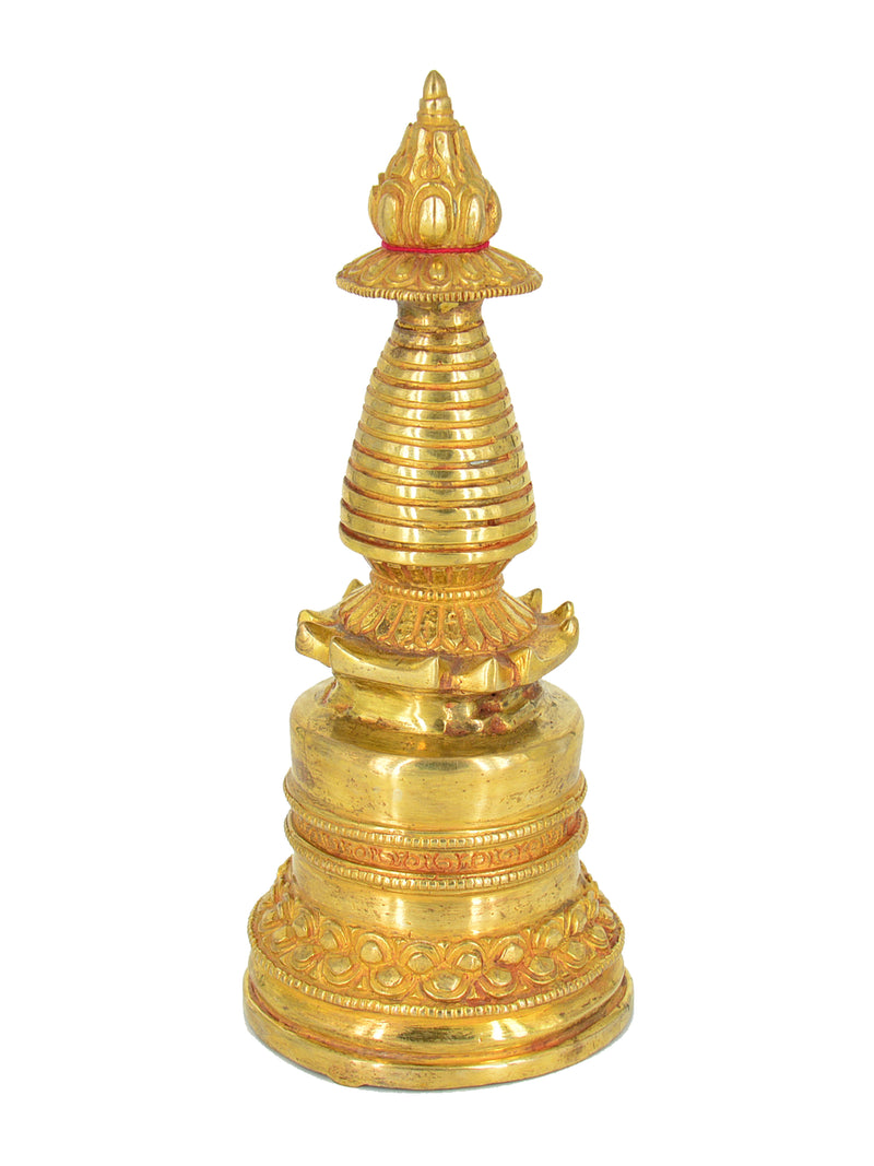 7.5" Gold Plated Chorten (Stupa)