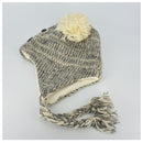 Kids Koala Bear Wool Knit Cap Soft Stretchy Cap W/Fleece Lining Knit Sherpa Hat W/Ear Flaps, Trapper Ski Cap W/Fleece