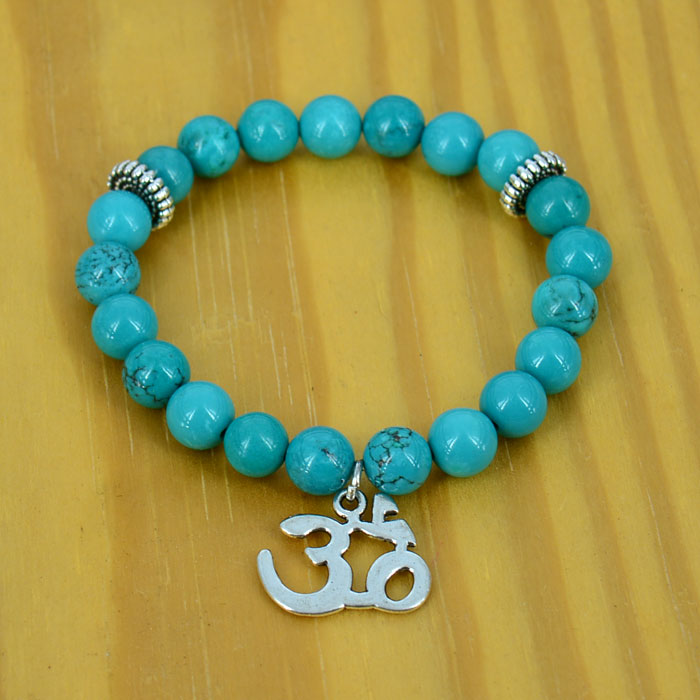 8 mm Turquoise Wrist Mala (Bracelet)